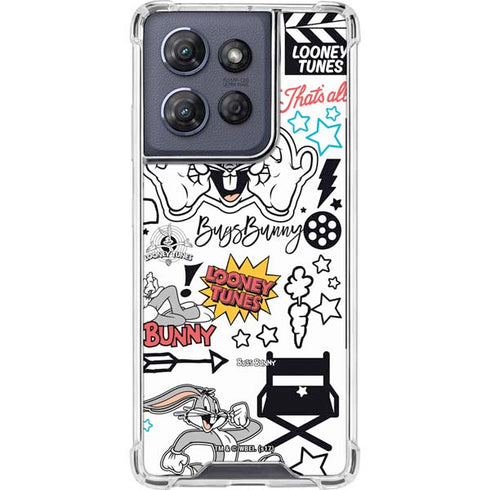 Looney Tunes Bugs Bunny Patches Moto G Power 5G (2025) Clear Case